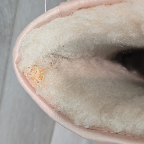 Ugg Australia big girl Pink Star Sequin Boots Sheepskin Shoes Sz 4 - Picture 5 of 14